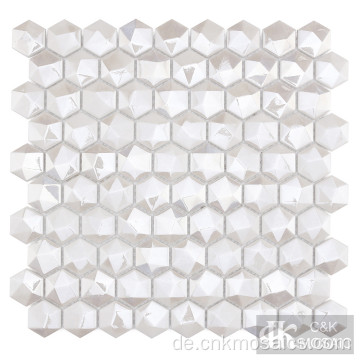 3D Hexagon White Diamond Mosaic für Akzentwand